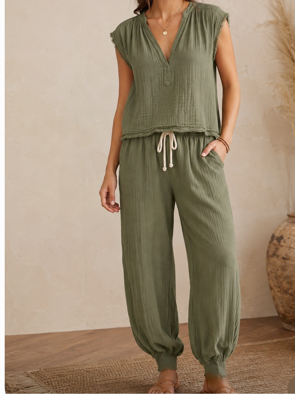 9 Seed Resort Two Piece Cotton Gauze Set